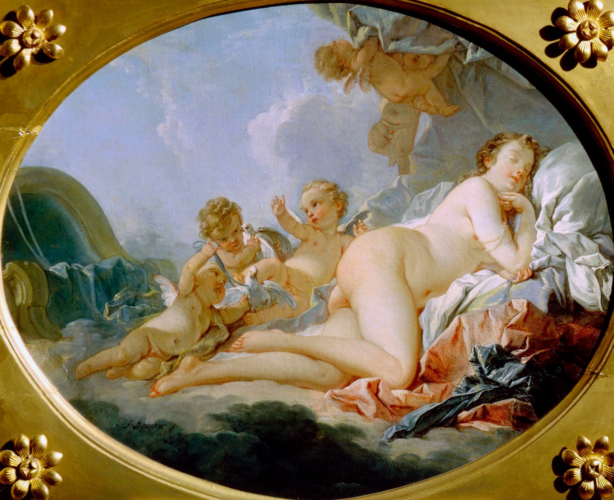 Venus durmiente, siglo XVIII de François Boucher