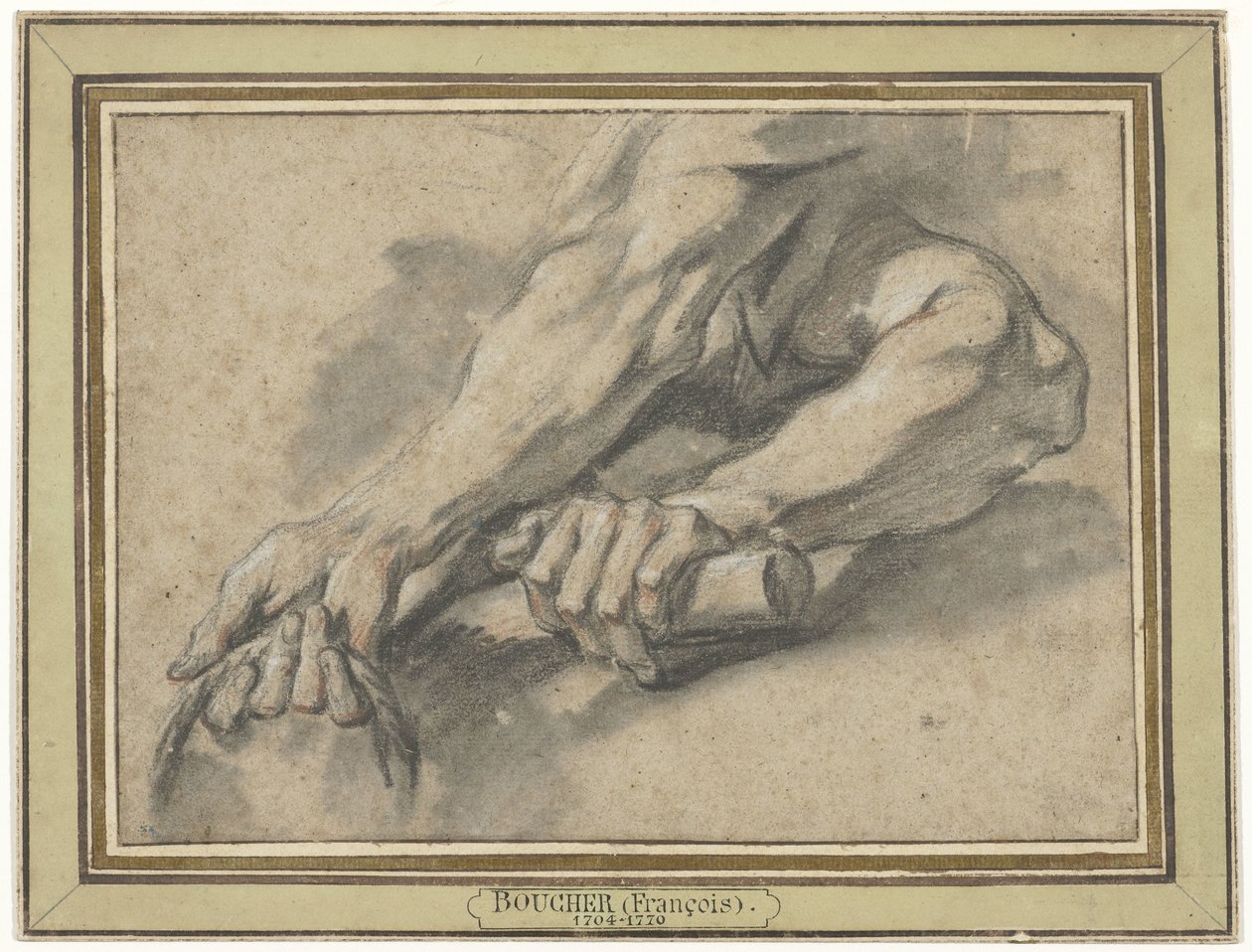 Estudios de dos antebrazos de François Boucher