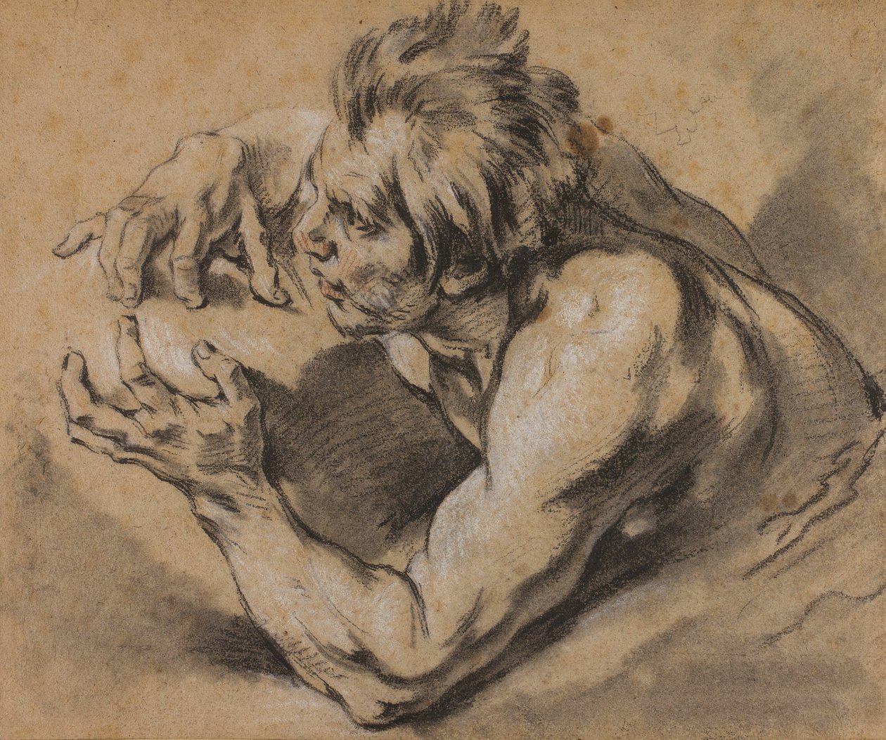 Estudio de un Tritón de François Boucher
