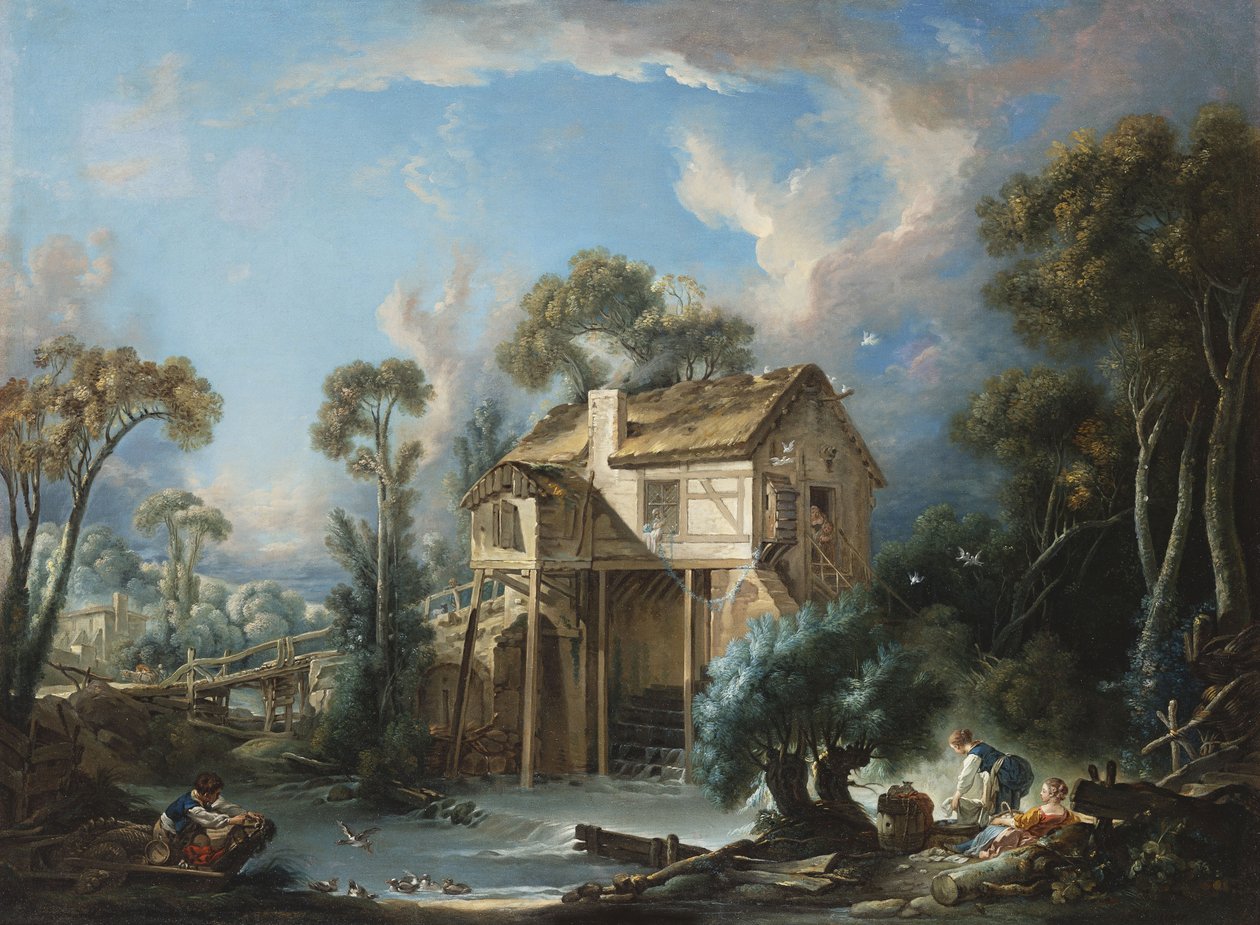 El Molino en Charenton, c.1756 de François Boucher