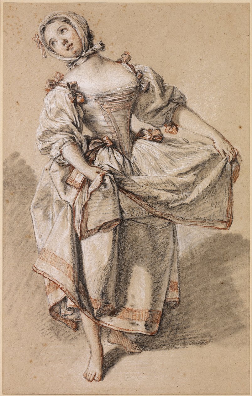 Joven Campesina Bailando de François Boucher