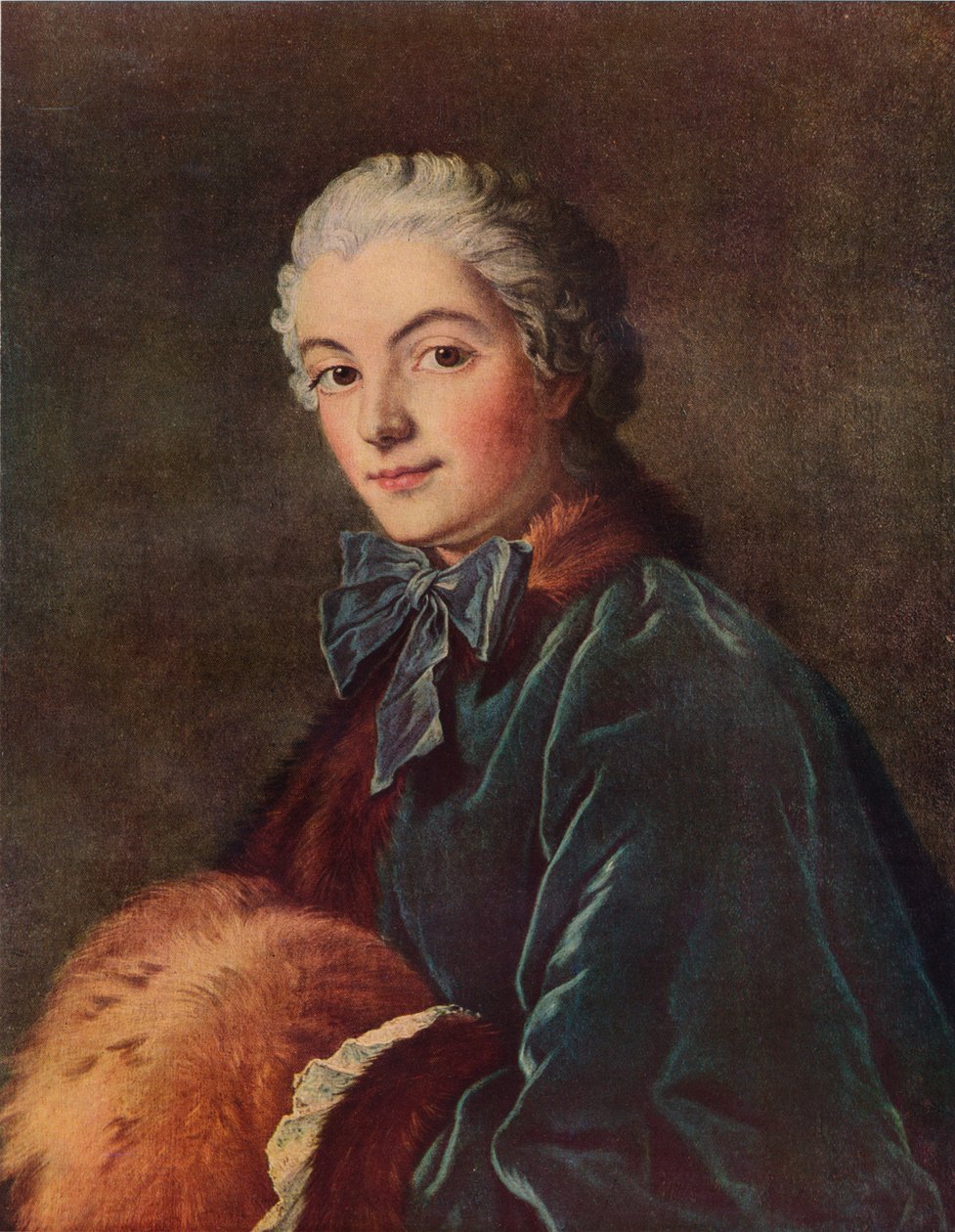Joven dama con un manguito de François Boucher