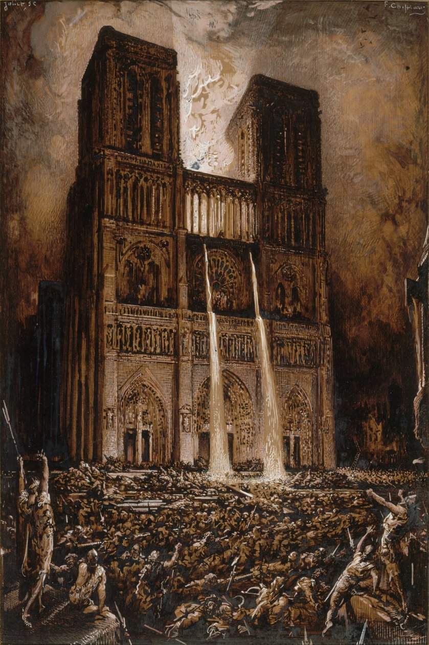 Ataque a Notre-Dame. de François Chifflart