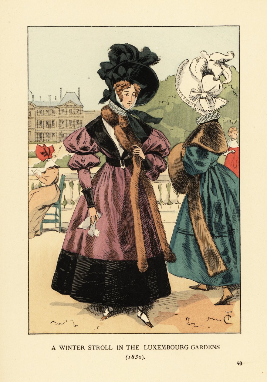 Un paseo de invierno en los Jardines de Luxemburgo de François Courboin