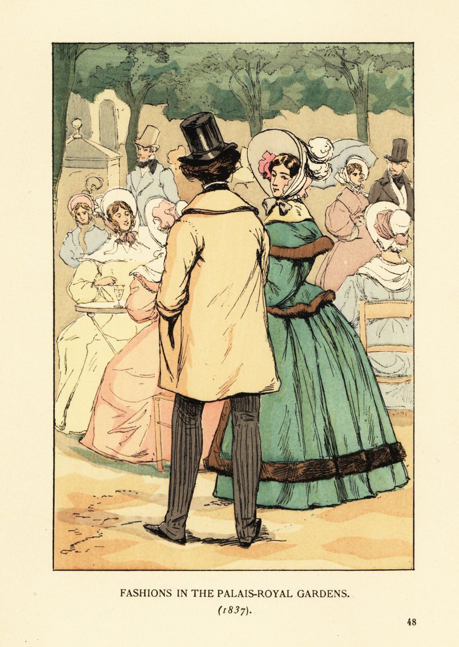 Moda en los Jardines del Palais-Royal de François Courboin
