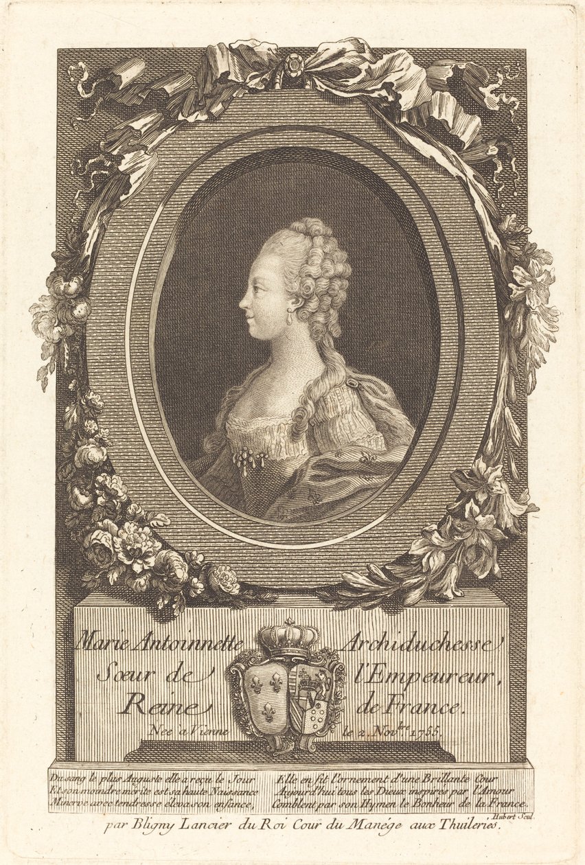María Antonieta de François Hubert after Honore Thomas Bligny
