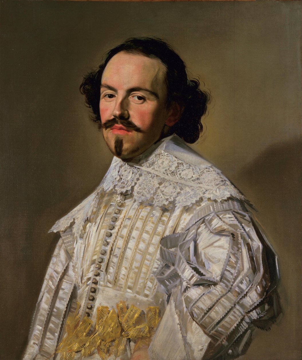 Retrato de un caballero de blanco de Frans Hals