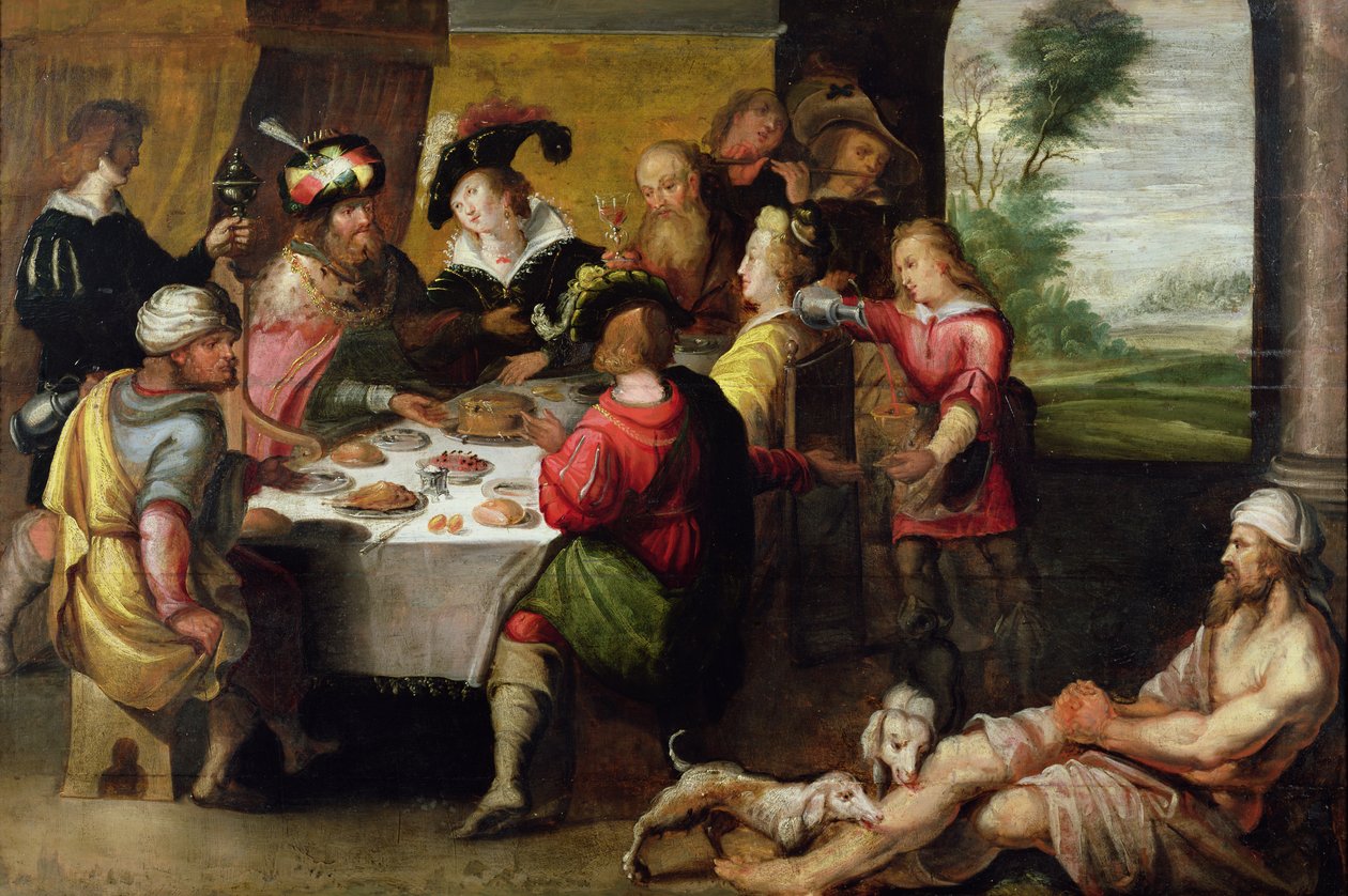 La parábola del rico y Lázaro de Frans II Francken the Younger