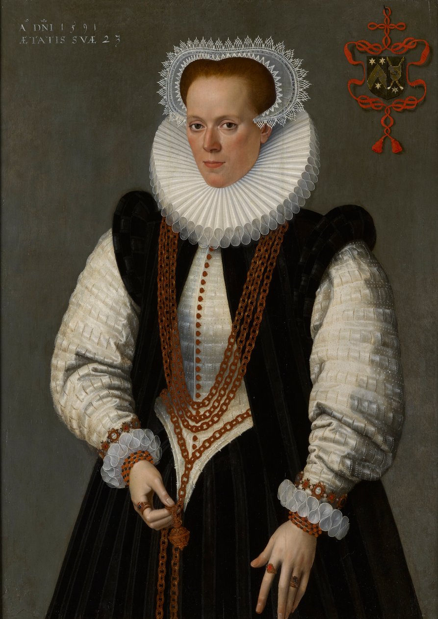 Retrato de Marie de Huelstre, esposa de Willem van Vyve de Frans Pourbus the Younger