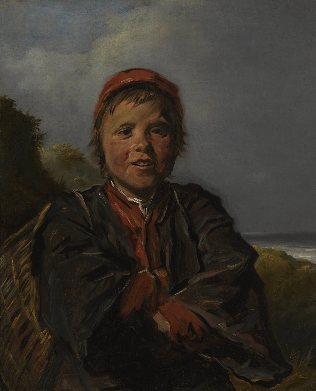 Pescador en un paisaje de Frans Hals