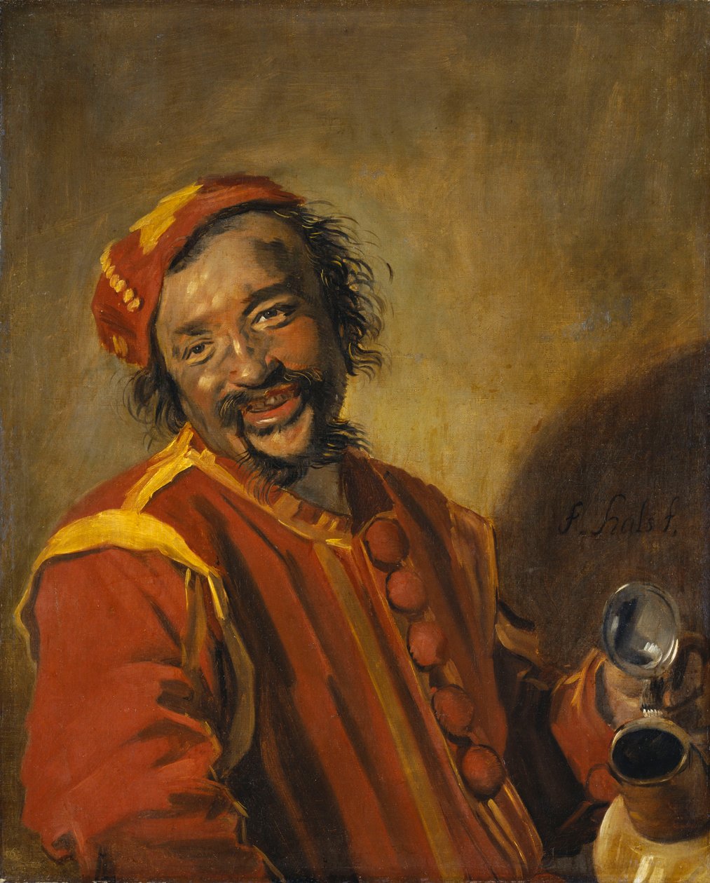 Hombre riendo con jarra, conocido como Peeckelhaeringh de Frans Hals