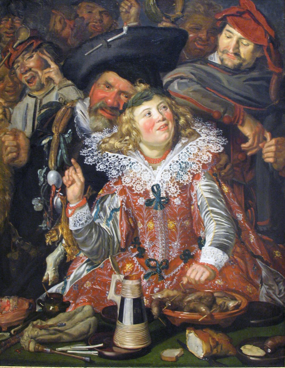 Merrymakers en Shrovetide de Frans Hals