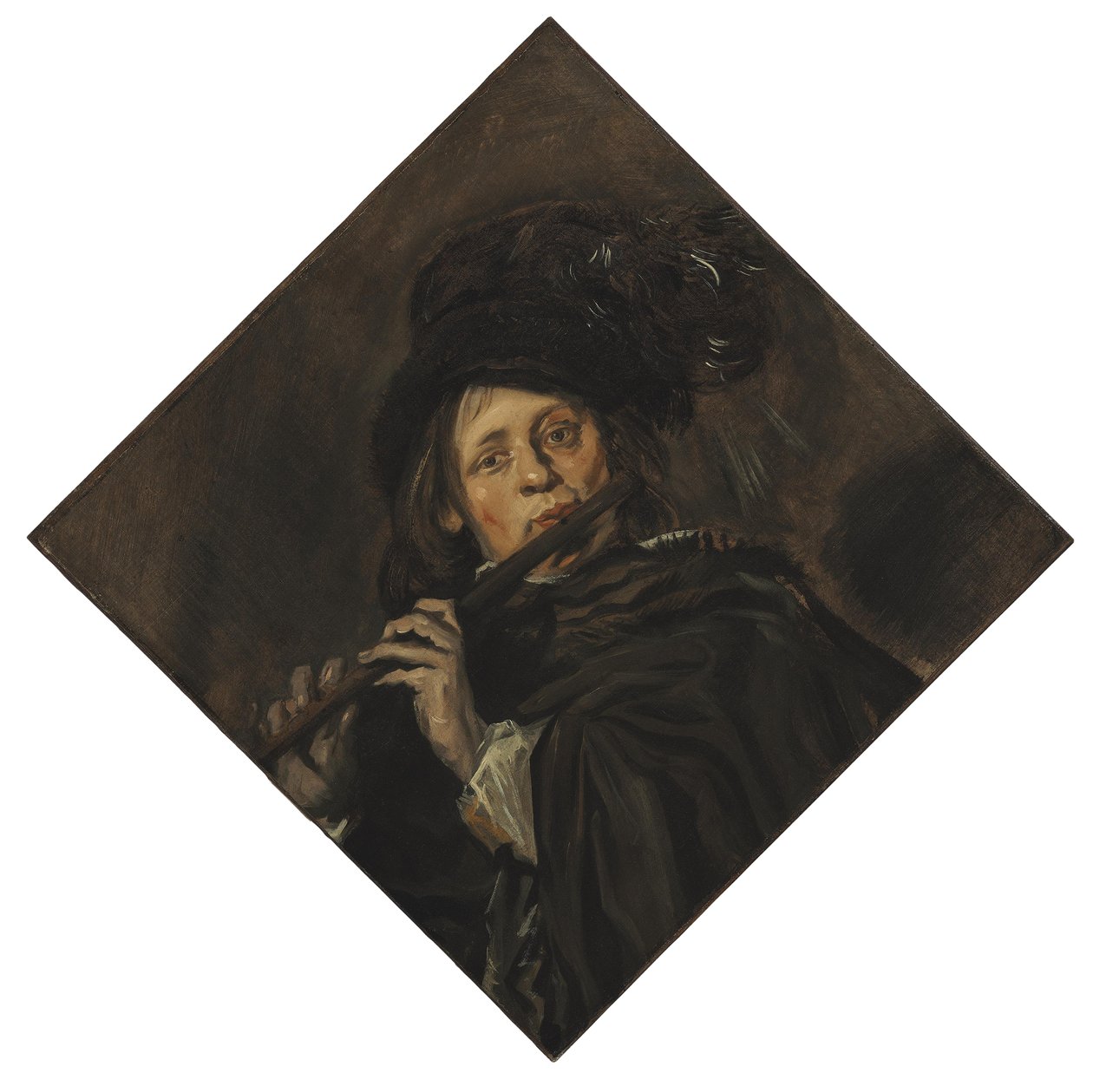 Joven tocando una flauta de Frans Hals