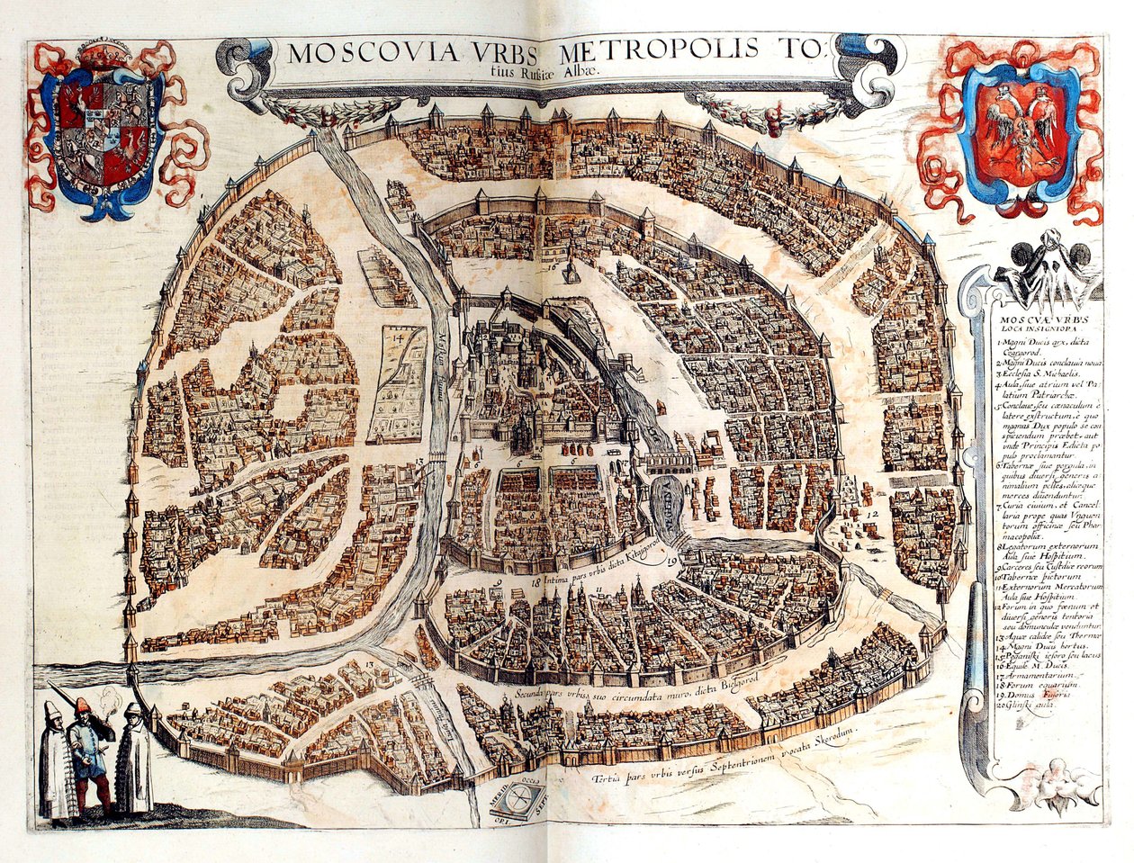 Mapa de Moscú, 1572 de Frans Hogenberg