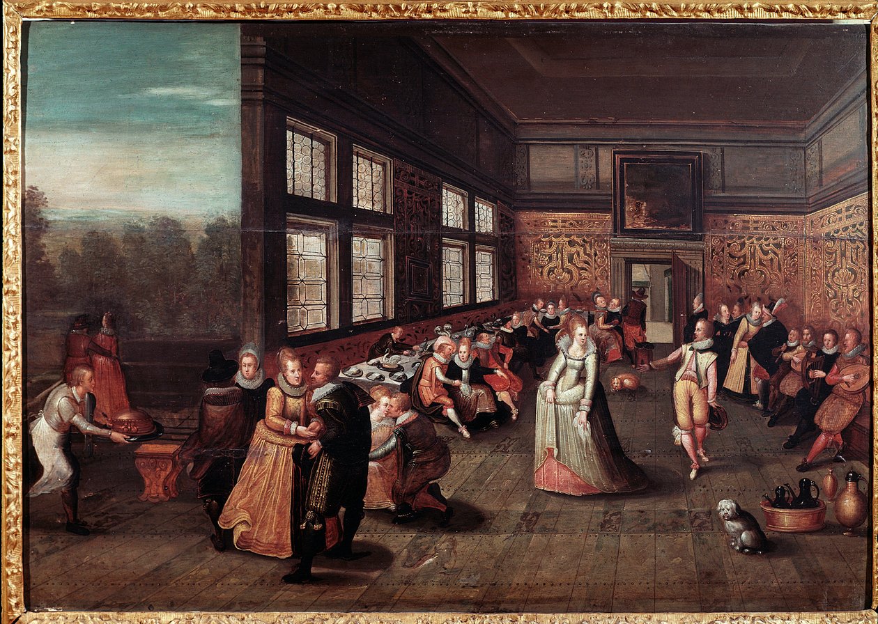 Bailarines en la corte flamenca de Frans II Pourbus