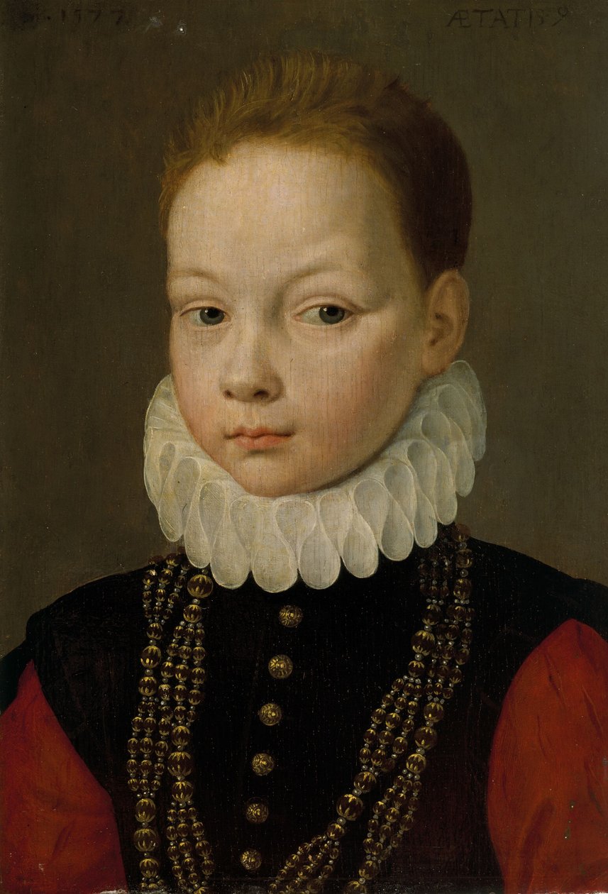 Retrato de un niño de nueve años de Frans I Pourbus
