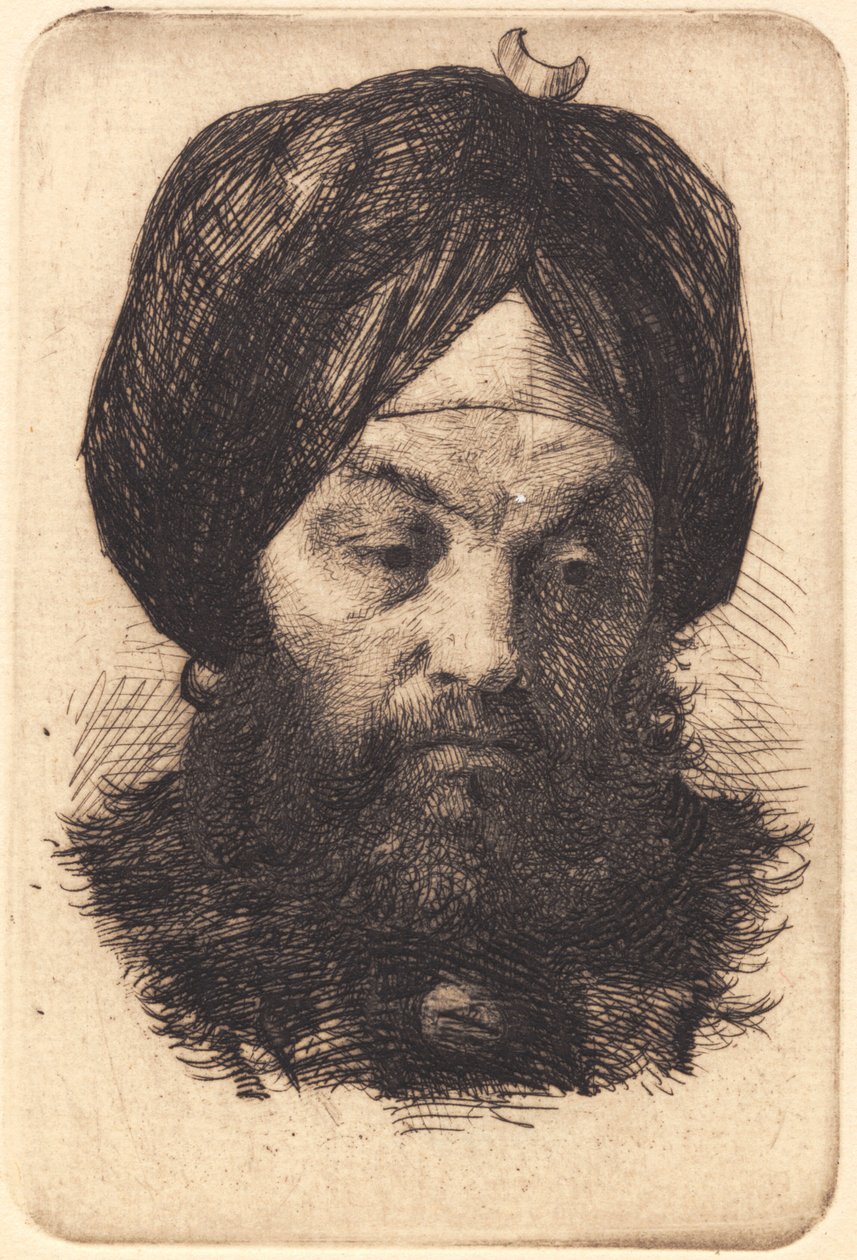 Hombre con turbante de Frans Schwartz