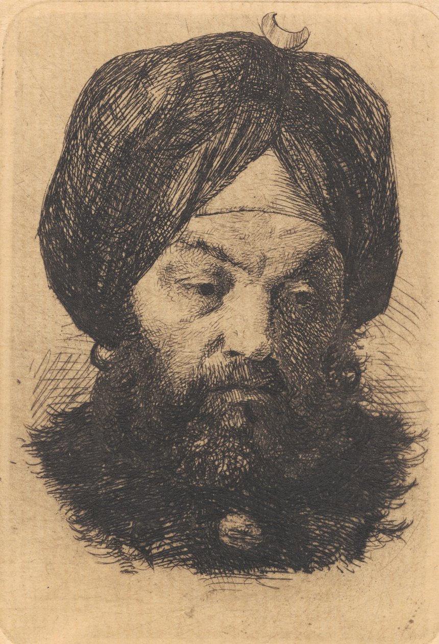 Hombre con turbante de Frans Schwartz