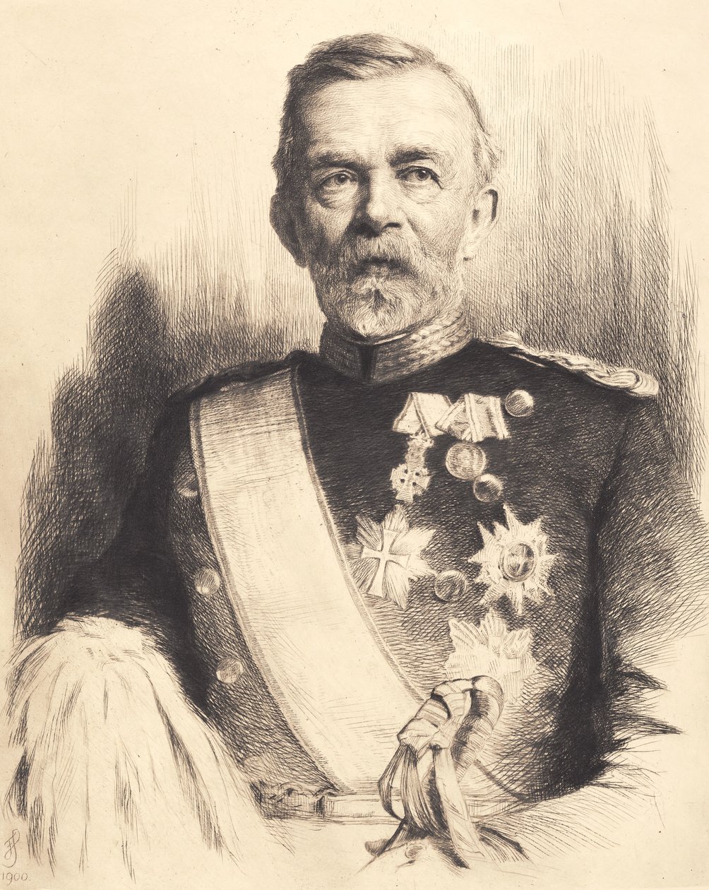 Retrato del General Mayor L. Koefoed de Frans Schwartz