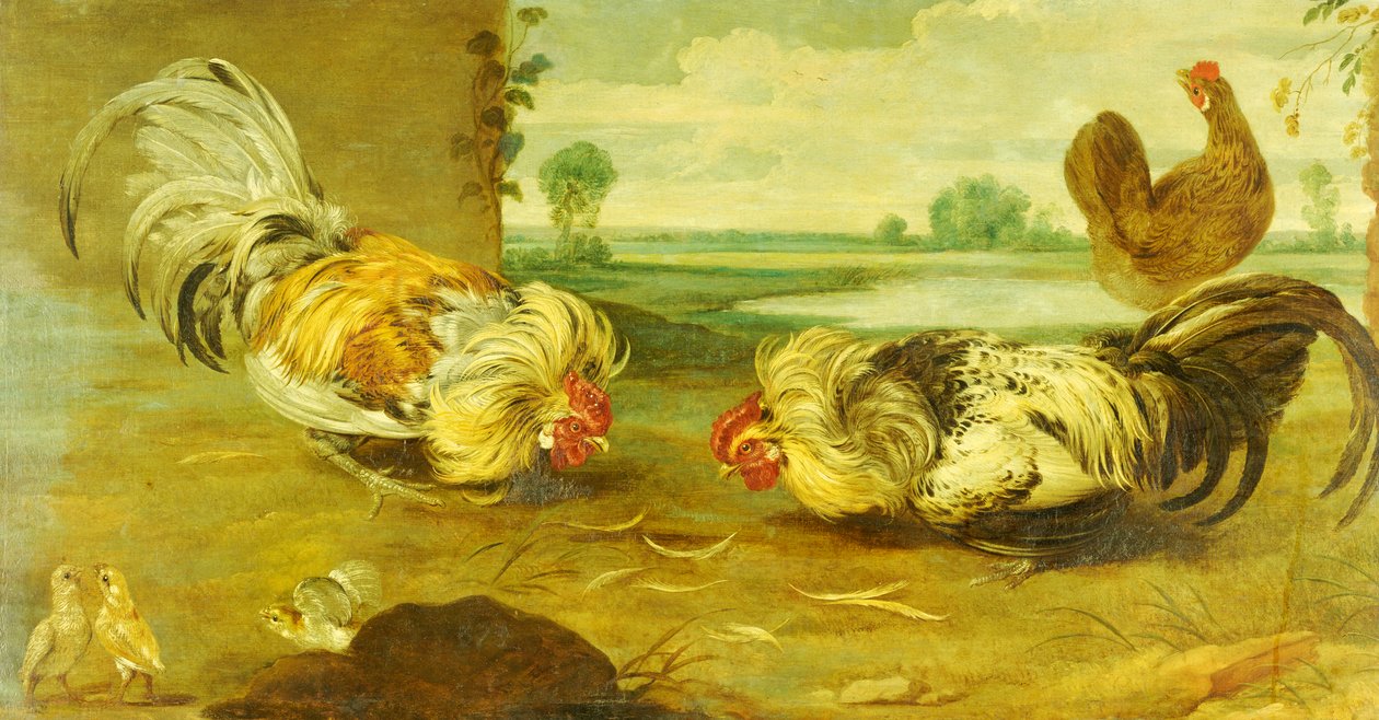 Una pelea de gallos de Frans Snyders or Snijders