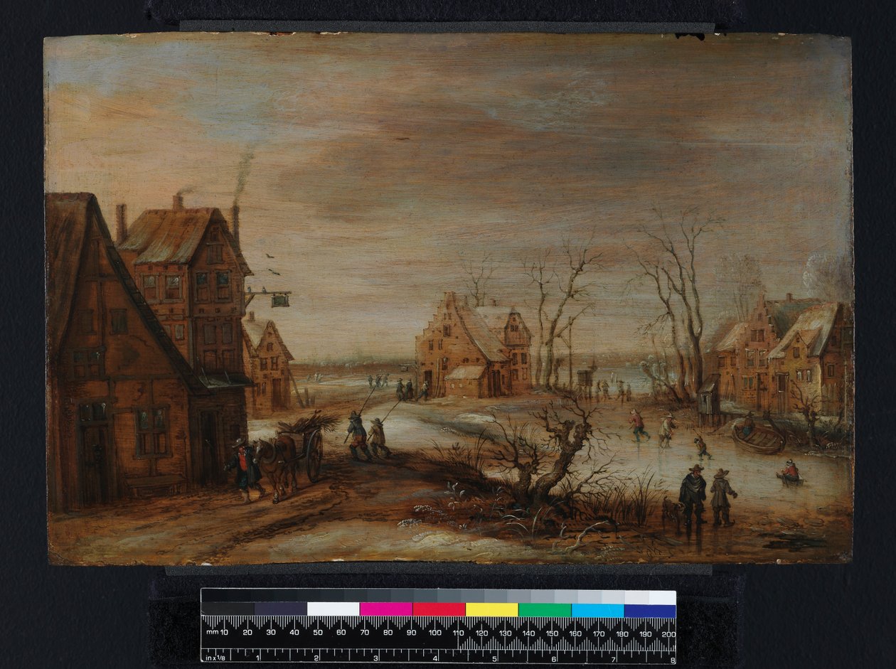 Un pueblo en invierno de Frans de Momper