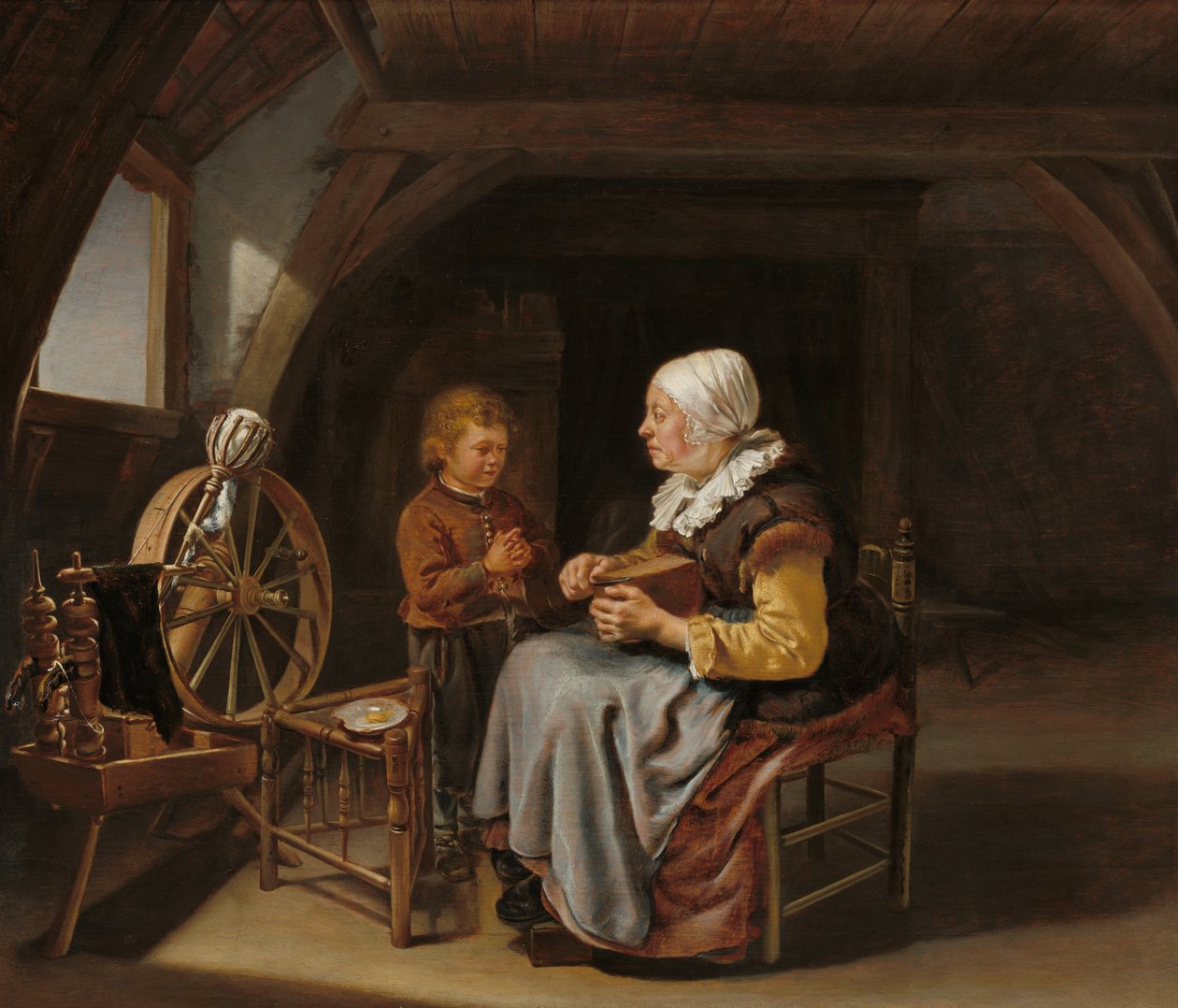 Diciendo gracia, c. 1650-1655 de Frans van Mieris
