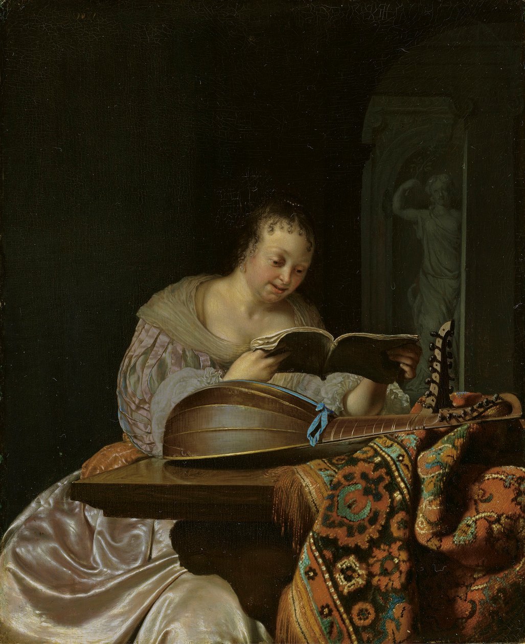 Mujer cantando de Frans van Mieris the Elder