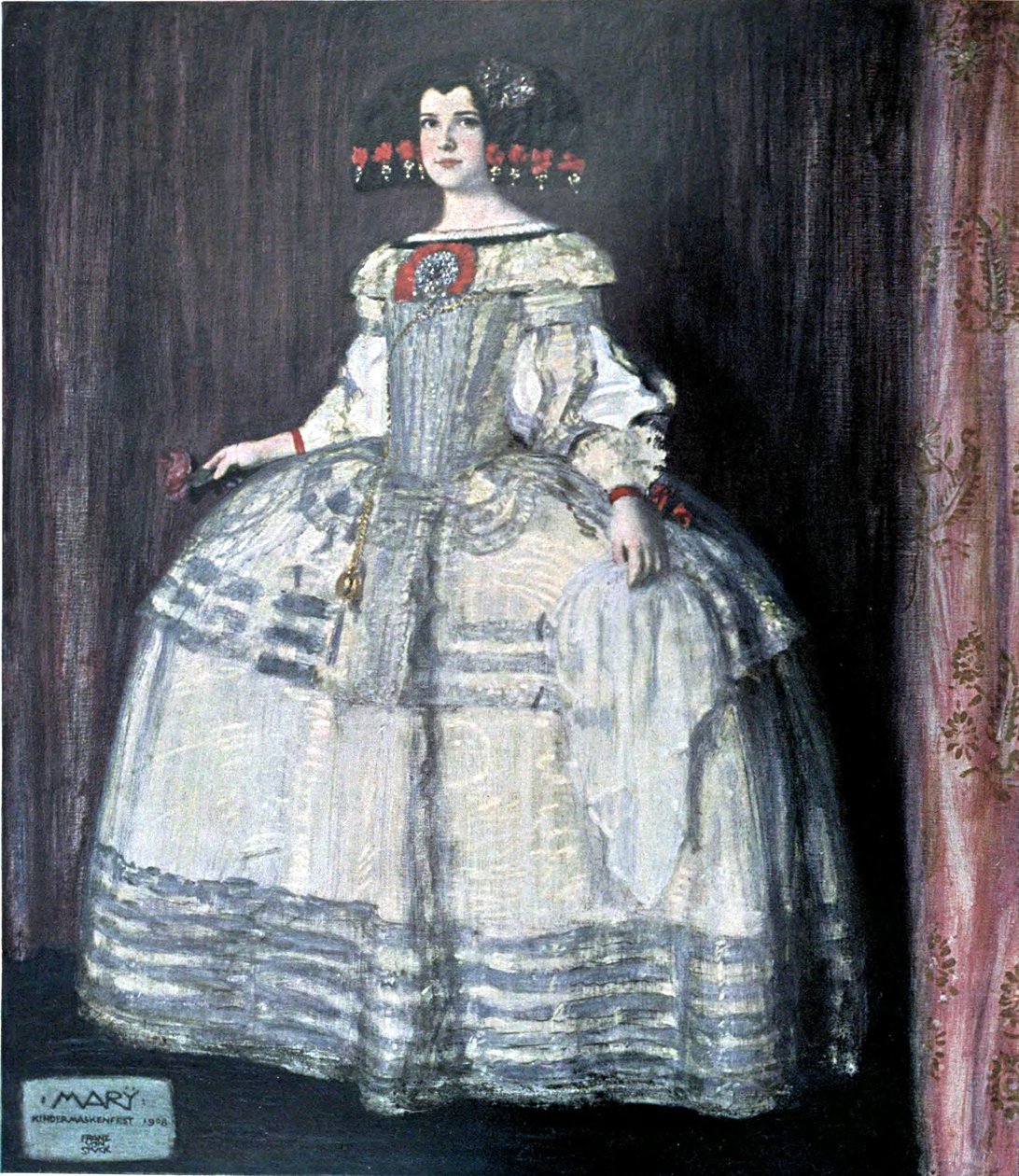 Mary con traje de Velázquez de Franz von Stuck