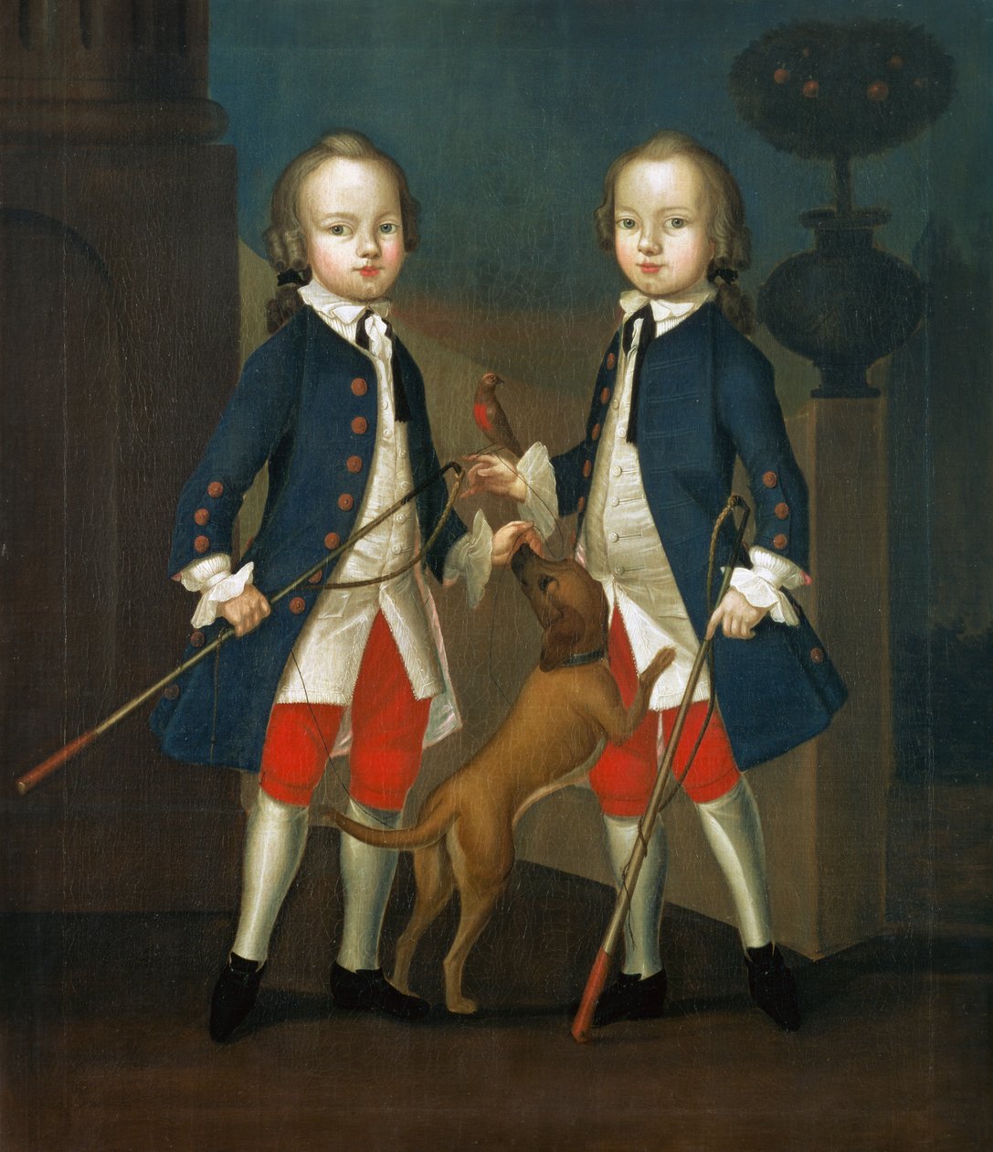 Los gemelos Gosnall: Maestro Thomas y Maestro John Gosnall de Bentley, c.1745 de Franz Cusaude