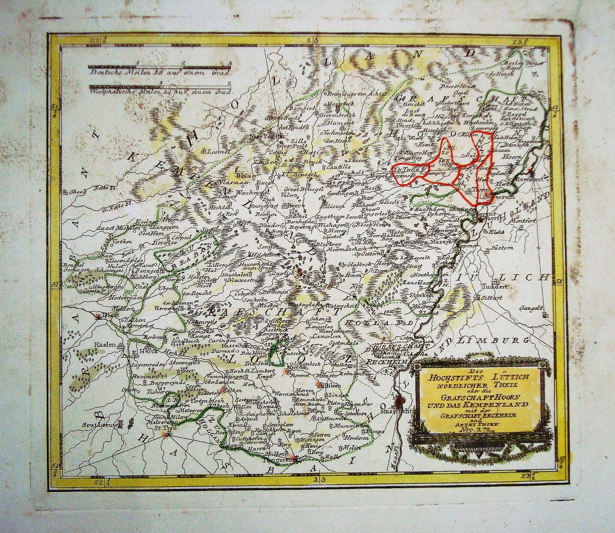 Parte norte del Principado de Lieja de Franz Johann Joseph von Reilly