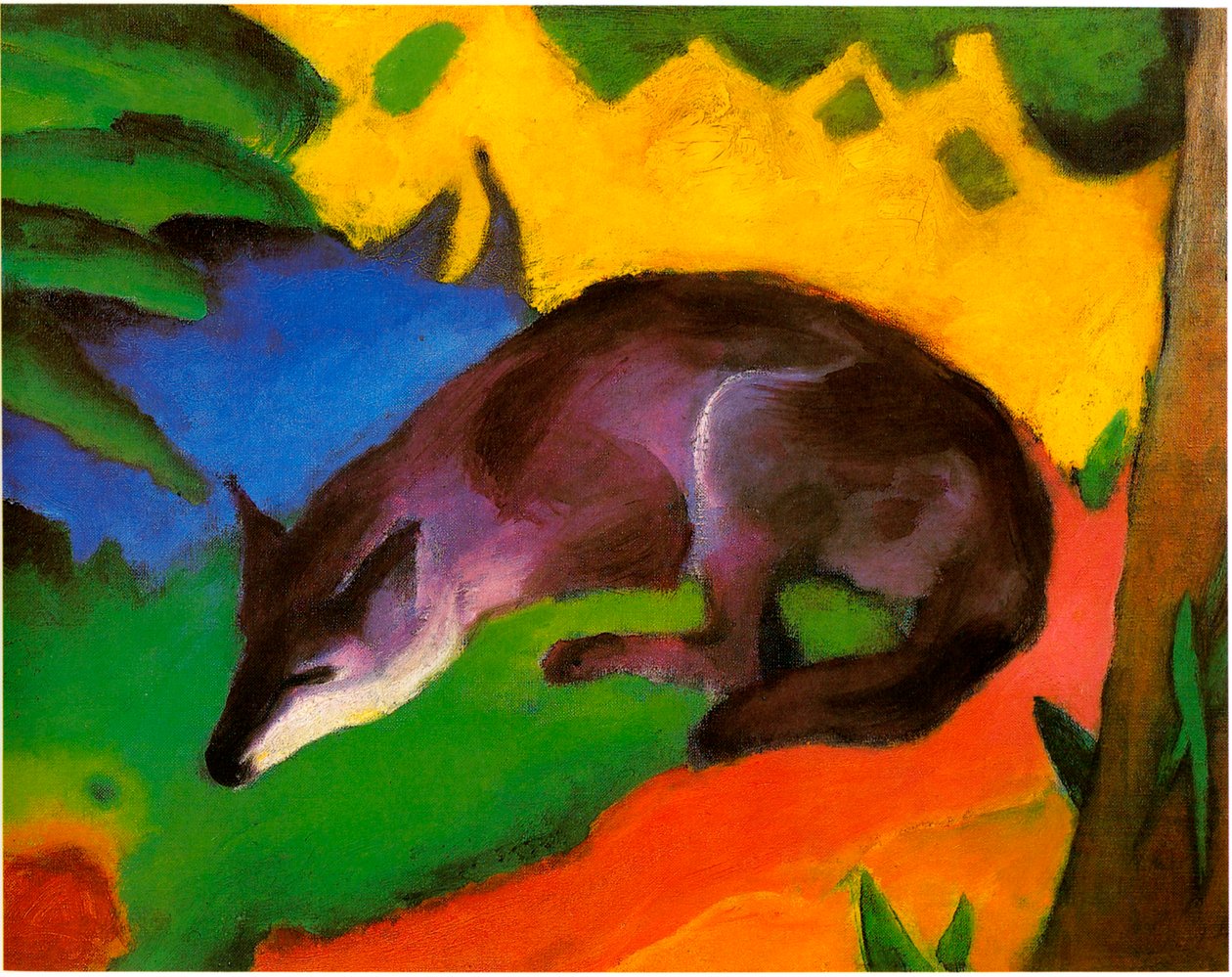 Zorro Azul-Negro de Franz Marc