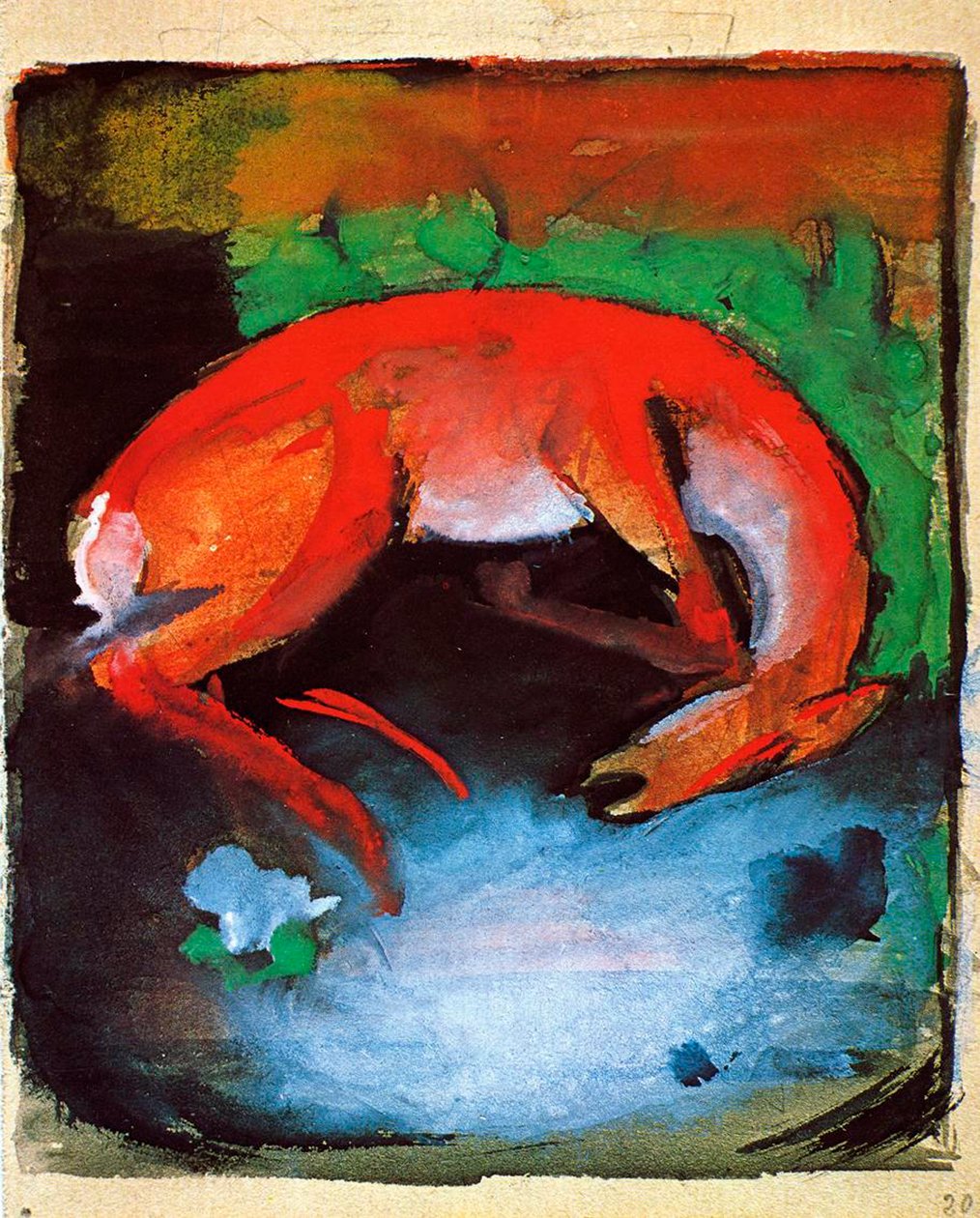 Ciervo muerto, 1913 de Franz Marc