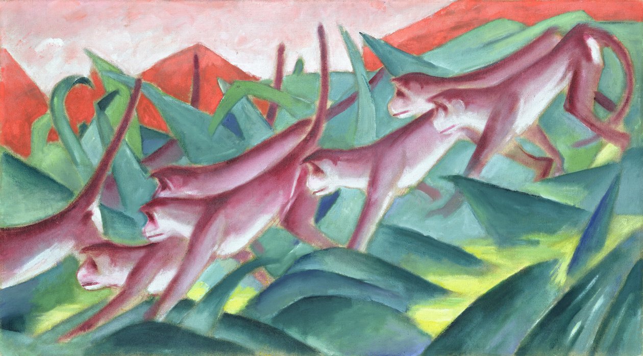 Friso de monos, 1911 de Franz Marc