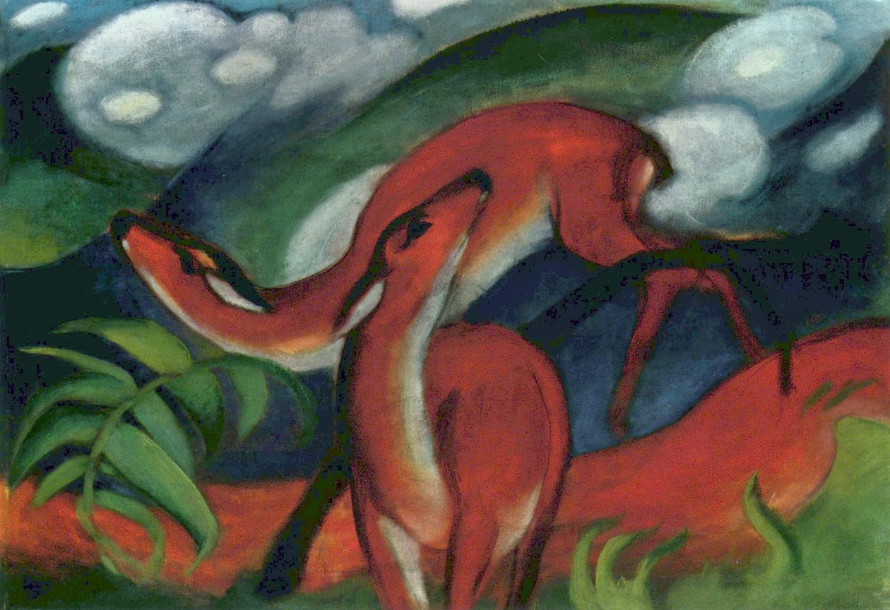 Ciervos rojos de Franz Marc