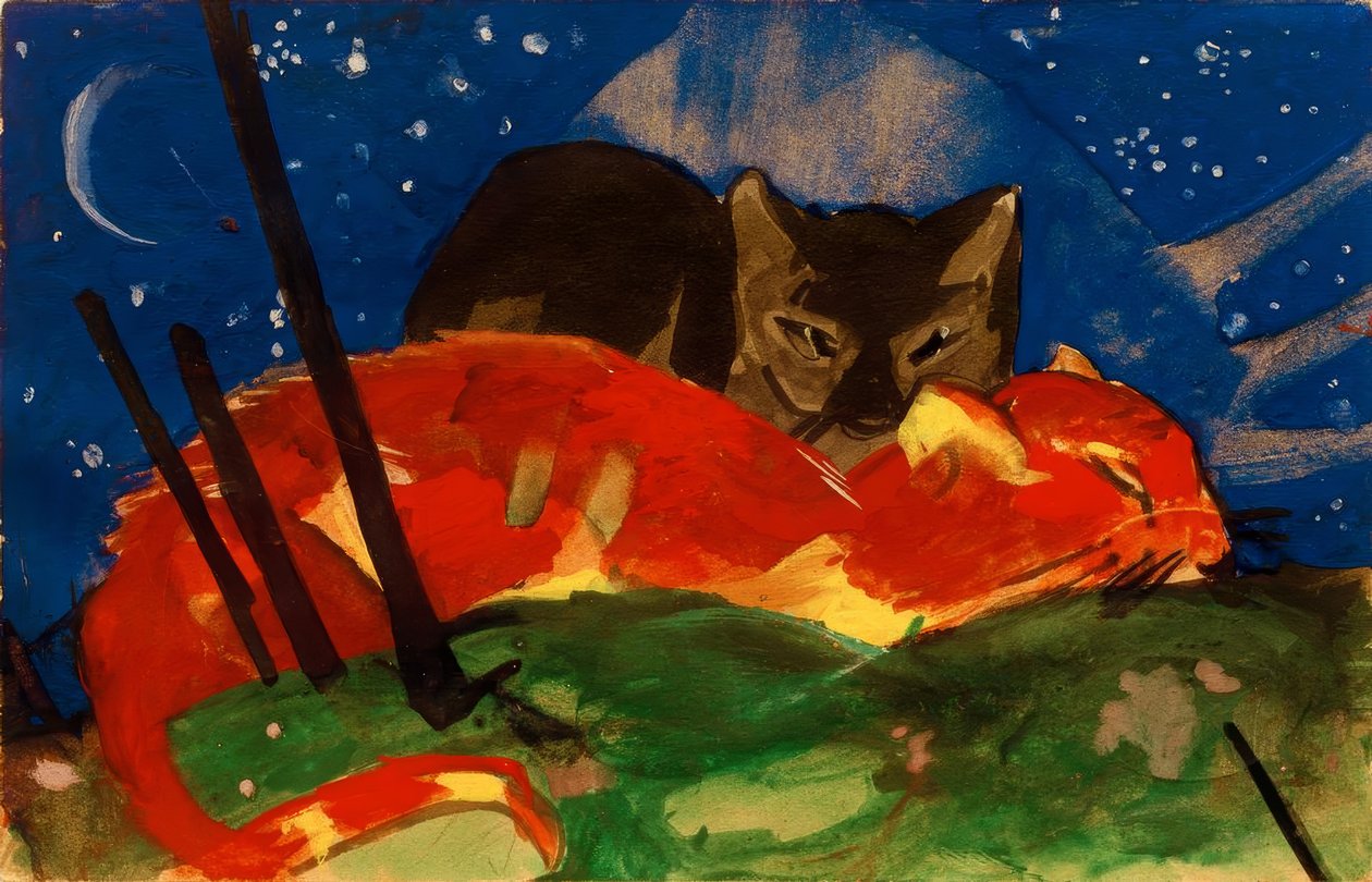 Dos gatos de Franz Marc