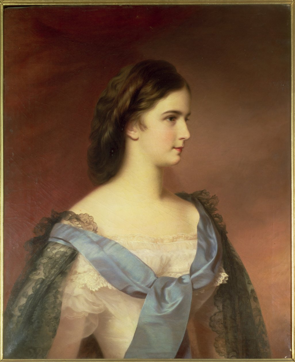 Emperatriz Isabel de Baviera (1837-98) como una joven de Franz Schrotzberg