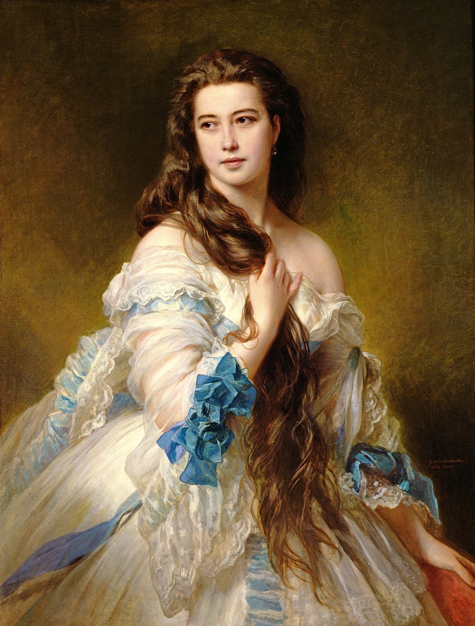 Retrato de Madame Rimsky-Korsakov (1833-78) de soltera Varvara Dmitrievna Mergassov, 1864 de Franz Xaver Winterhalter