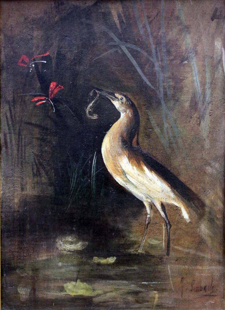 Heron y Salamandra de Franz Seraph von Lenbach