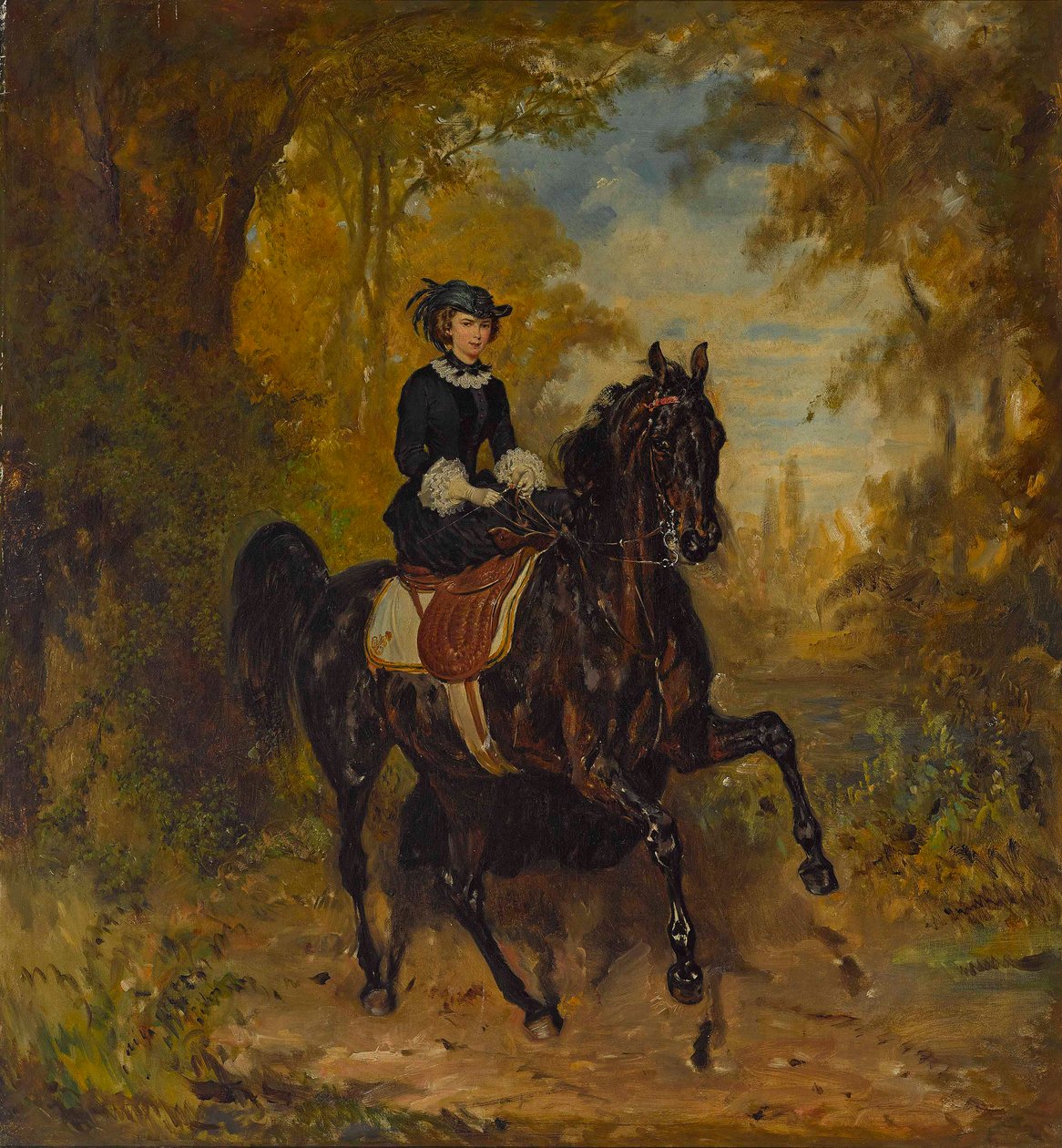 Emperatriz Isabel de Austria a caballo de Franz Adam