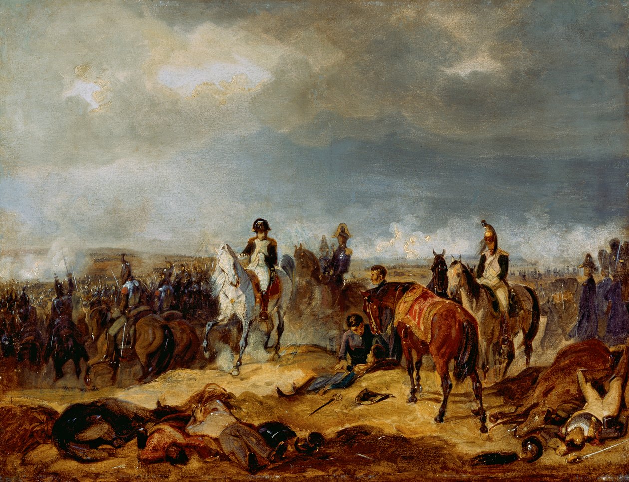 Alemán: Napoleón en el campo de batalla de Franz Adam