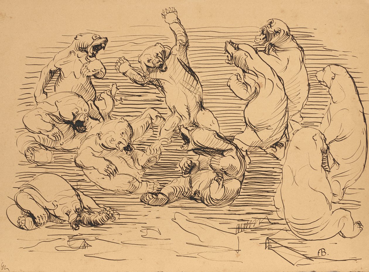 Osos peleando de Franz Barwig d. Ä.