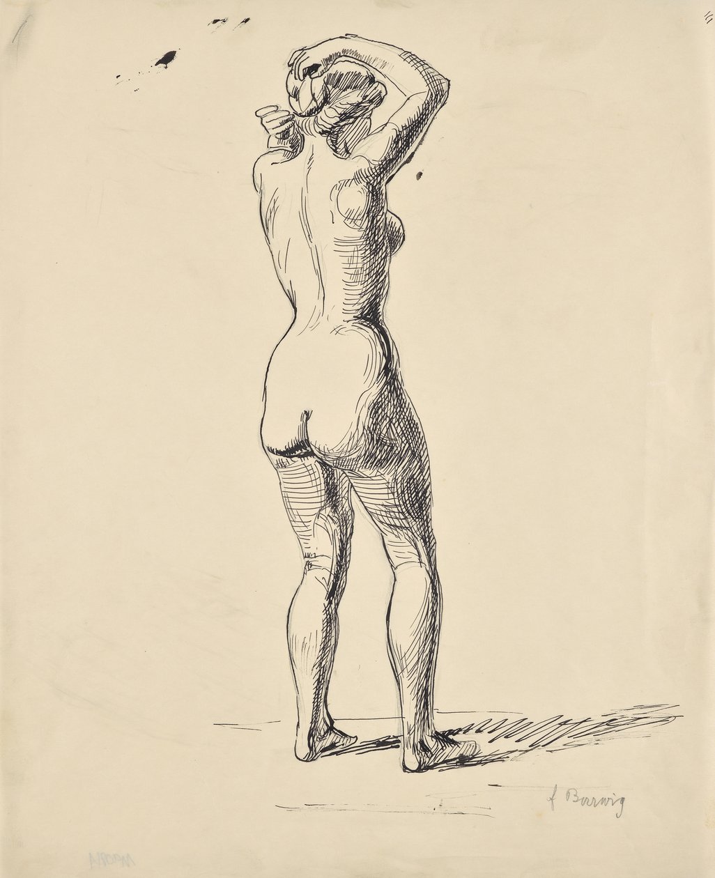 Bosquejo de un bañista de Franz Barwig d. Ä.