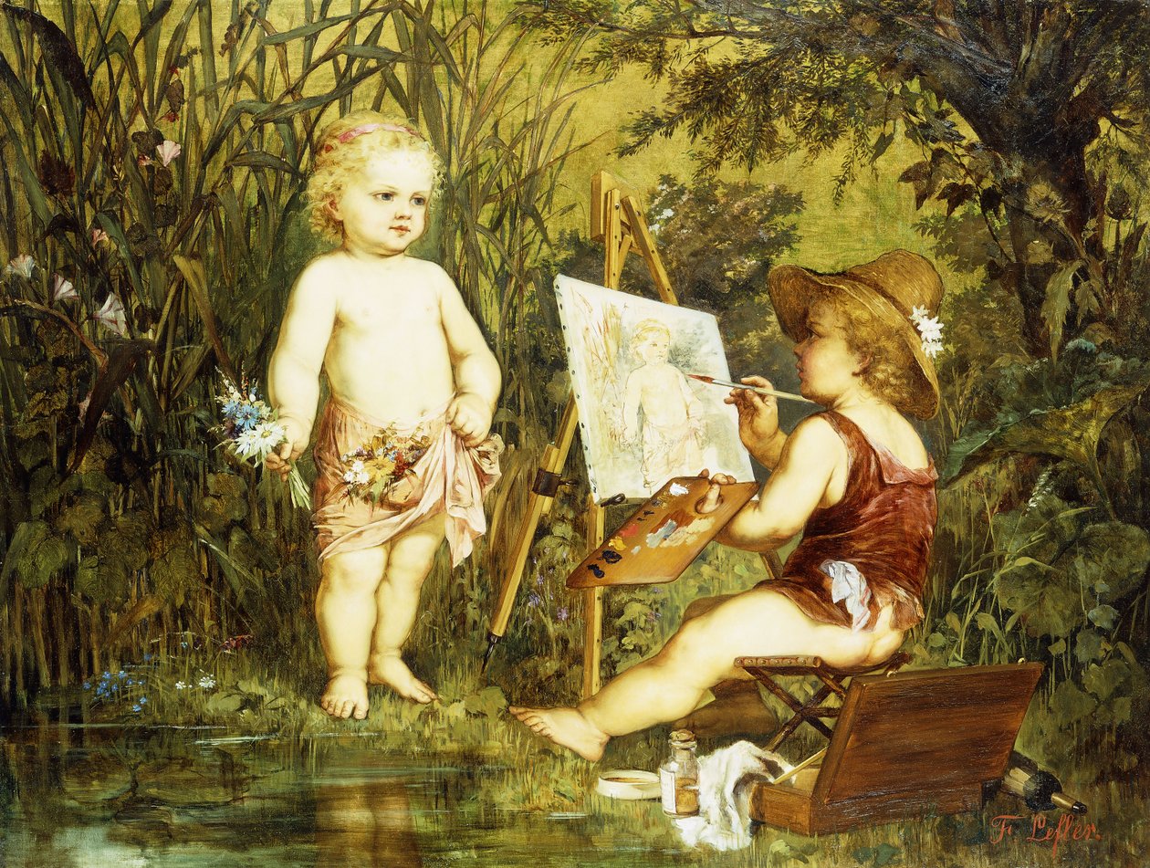 Putti juguetones de Franz Eybl