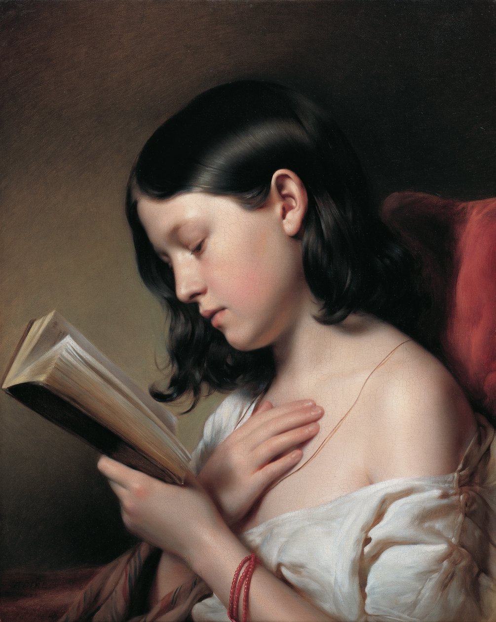 niña leyendo de Franz Eybl