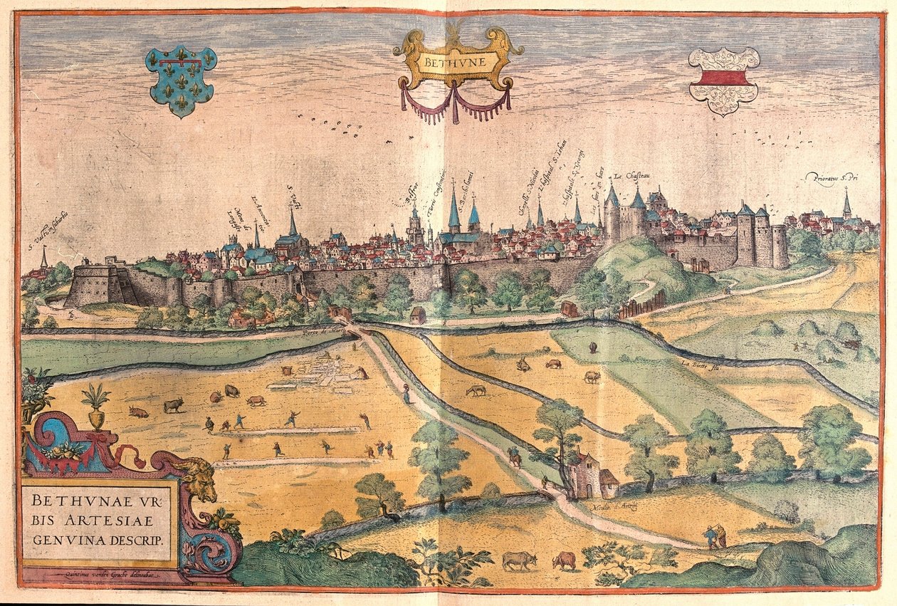Bethune en Pas de Calais, Francia de Franz Hogenberg