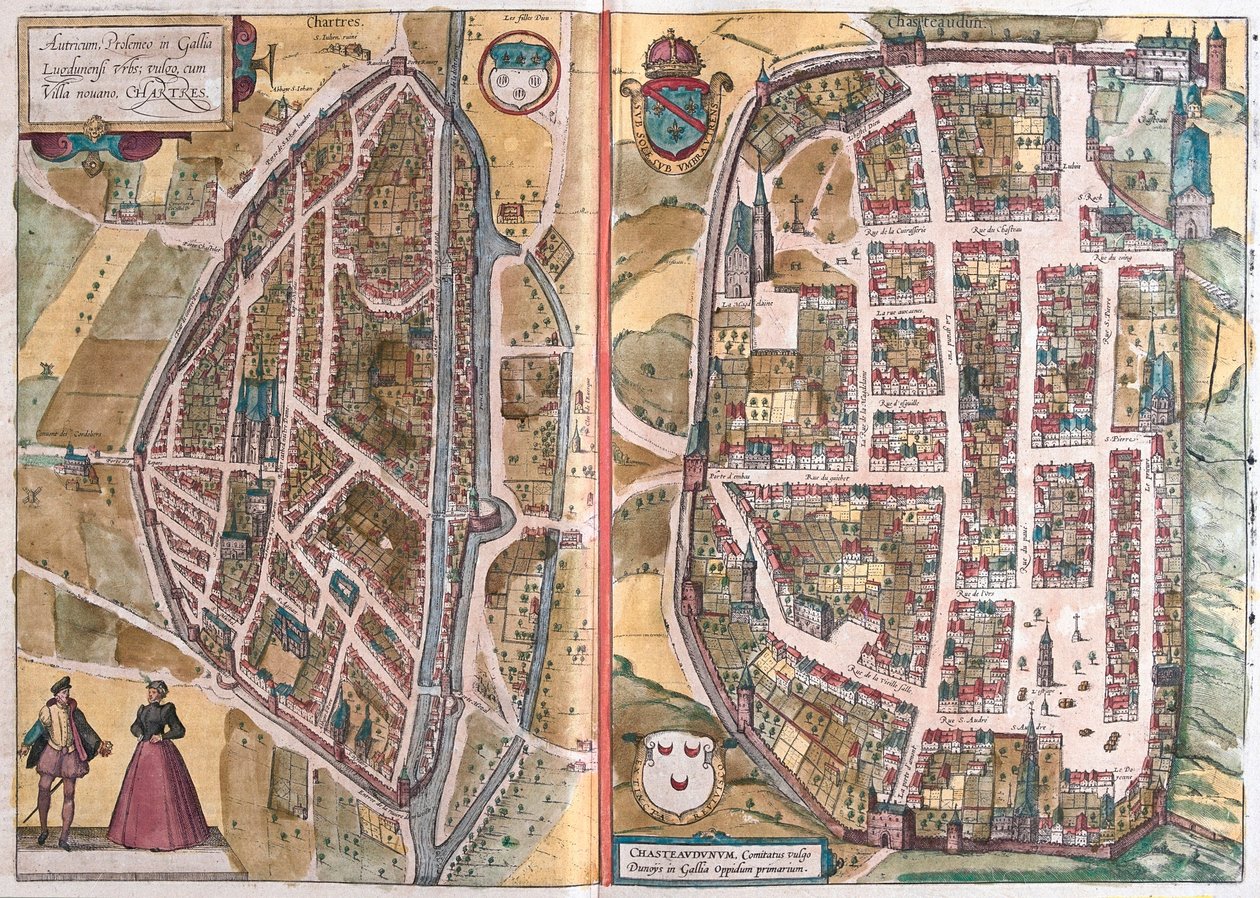 Chartres y Chateaudun, Francia de Franz Hogenberg