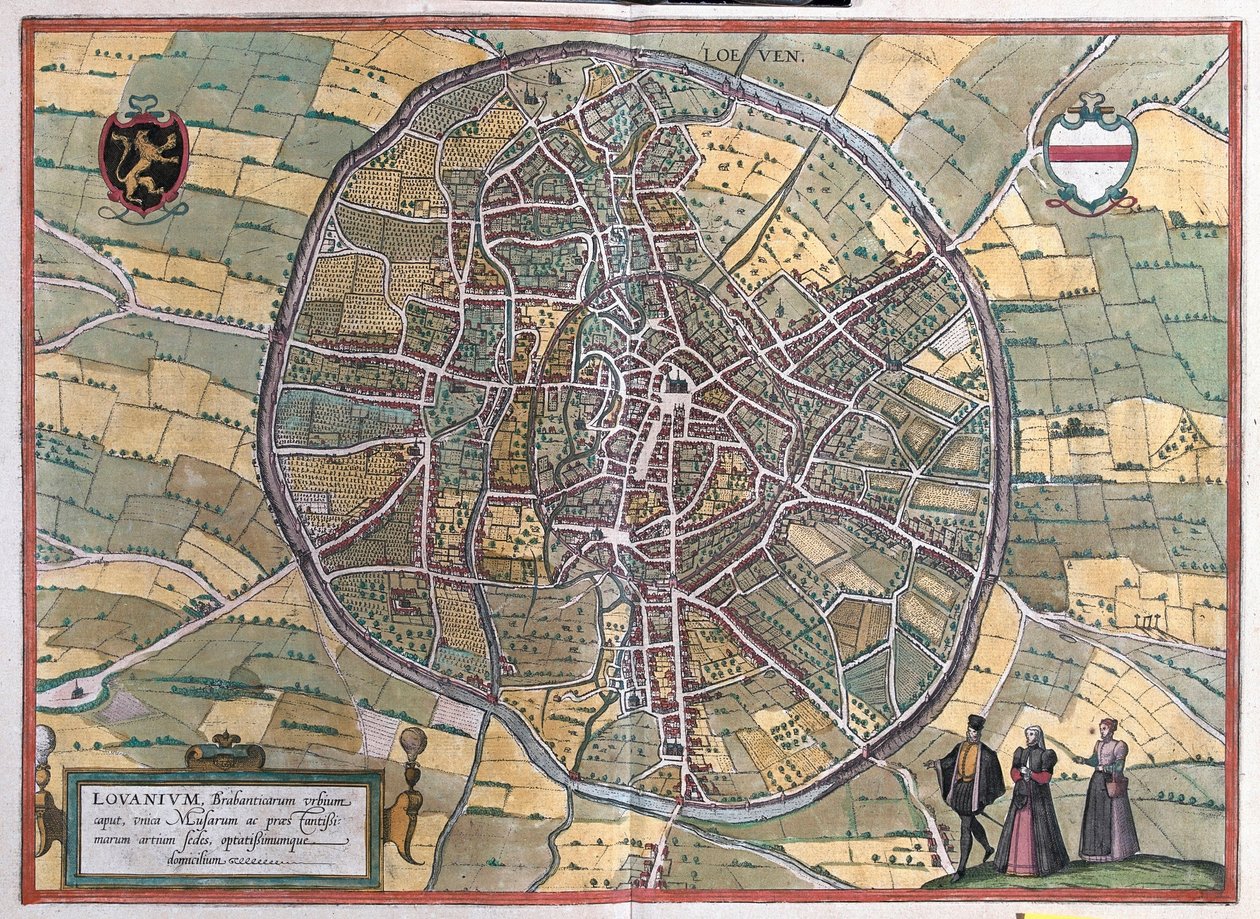 Lovaina, Bélgica (grabado) de Franz Hogenberg