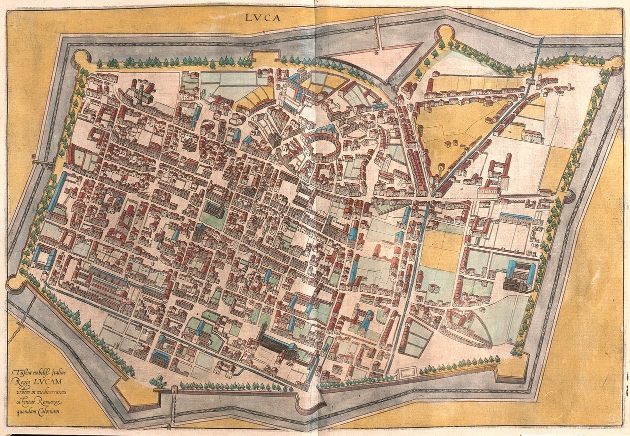Lucca, Italia (grabado) de Franz Hogenberg