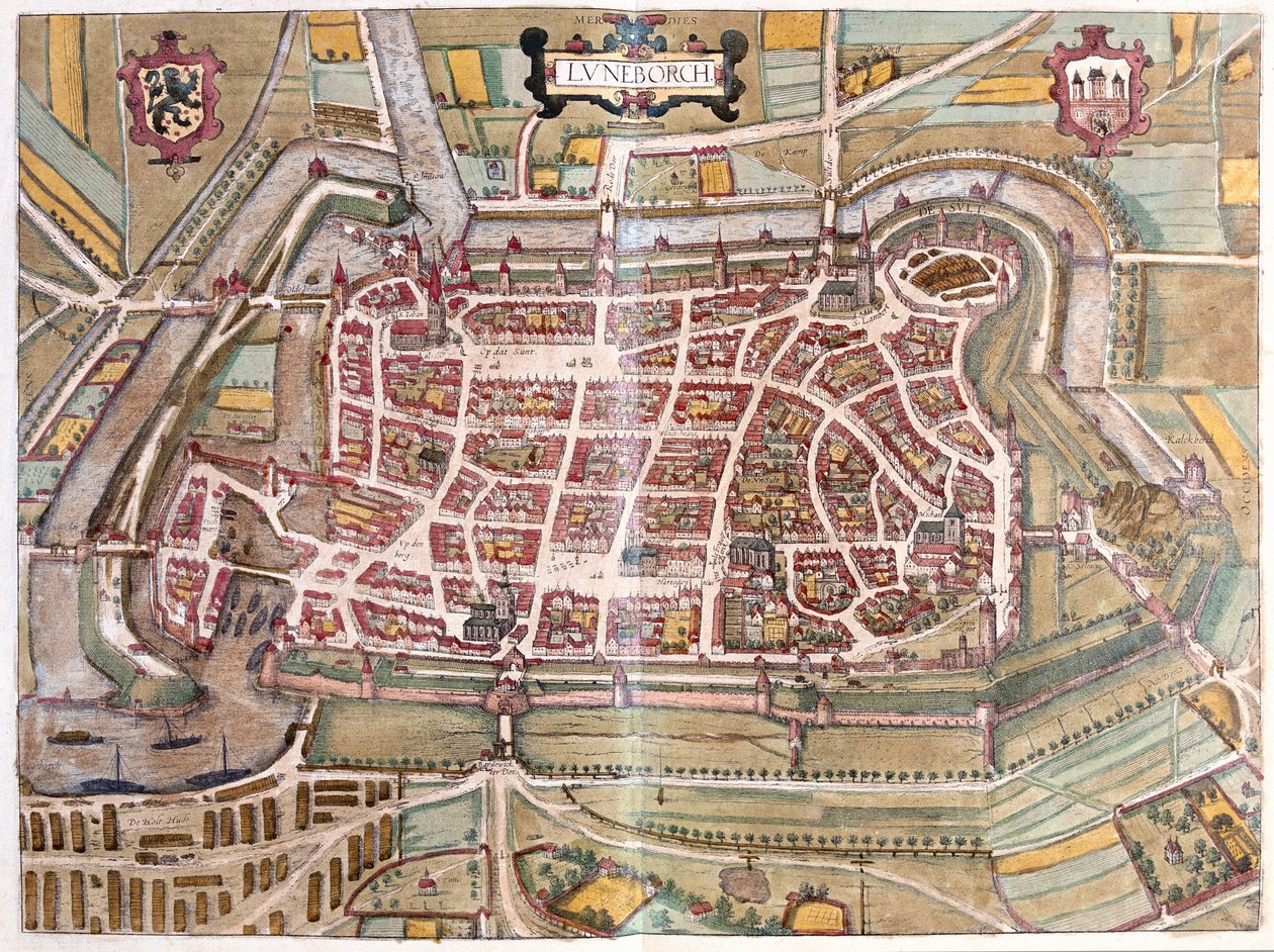 Luneborch, Alemania (grabado) de Franz Hogenberg