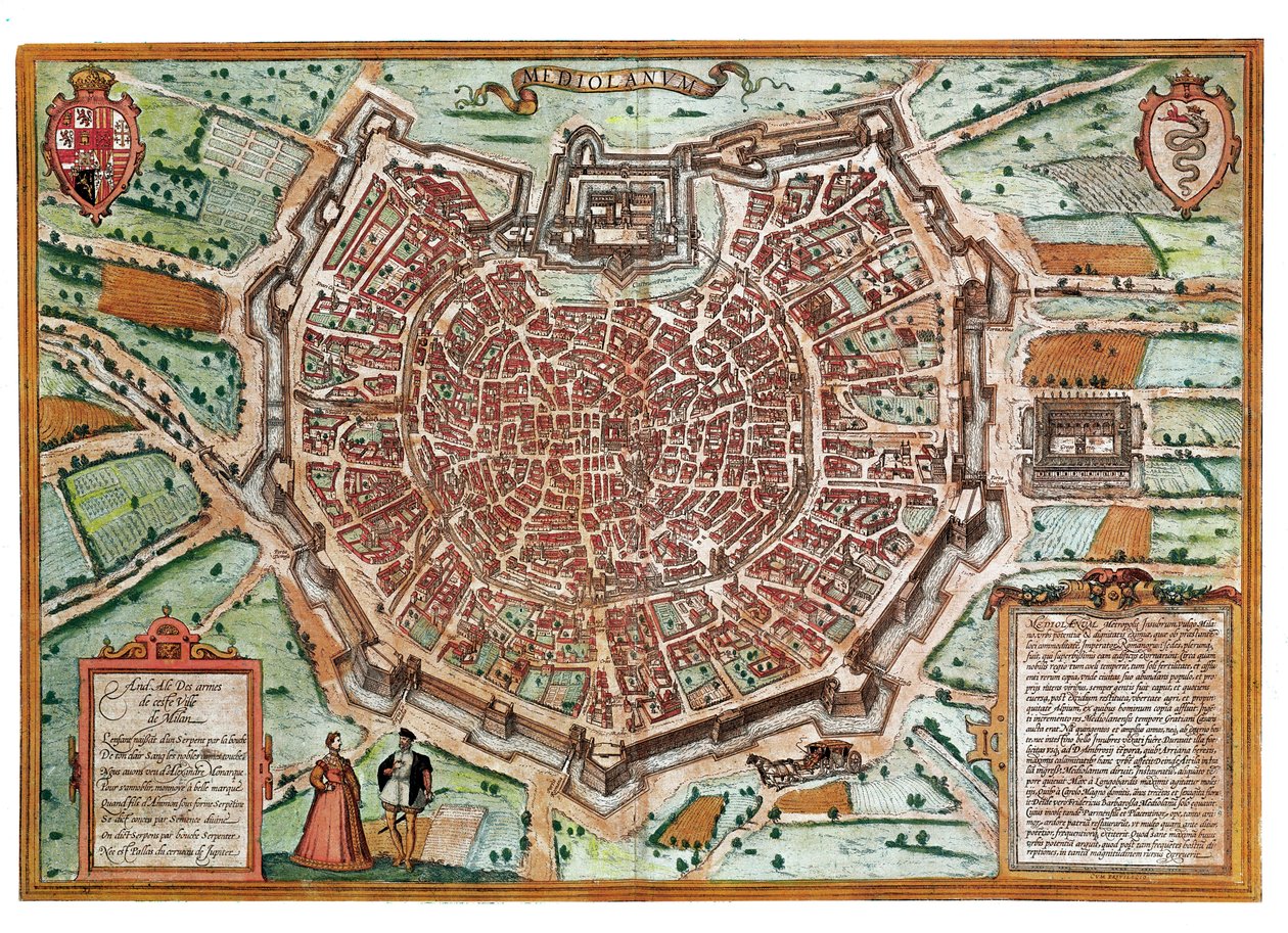 Mapa de Milán de Franz Hogenberg